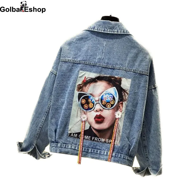 

Large Size 4XL Denim Jacket Women Spring And Autumn 2021 New All-Match Coat Loose Beauty Texture Jeans Outwear Ladies Clothing