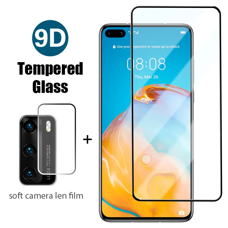 

9D Full Cover Protective For Huawei P40 Lite E 5G P30 P20 Pro 2019 Tempered Glass On P Smart 2020 2021 S Z Mate 10 20 30 Lite