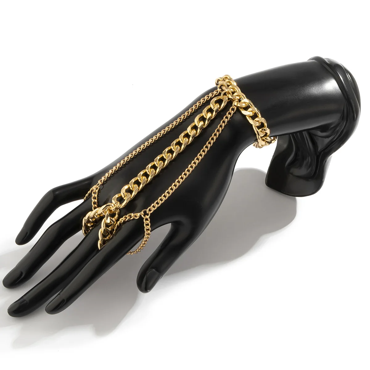 

YOUVI Ring Bracelet for Women Goth Cuban Wrist Chain Jewelry Boho Hand Back Men Bangles Female Arm Link Pulsera Jewelry