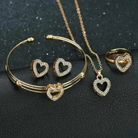 beautiful butterfly jewelry set necklace bracelet earrings ring women girls kids gift