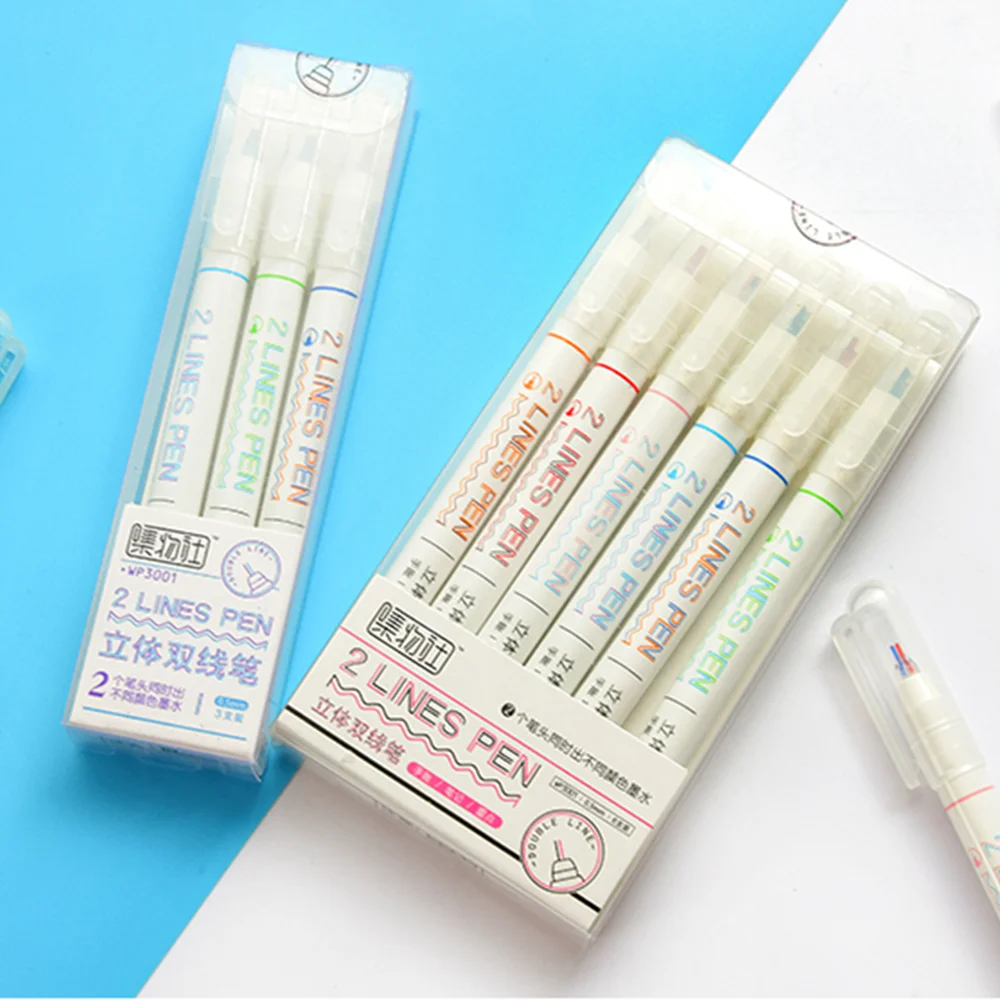 Уникальная ручка 2 линии для скрапбукинга художественный маркер тонкий лайнер