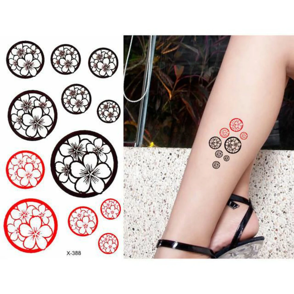 Маленькие милые цветочные водонепроницаемые татуировки Временные боди арт руки