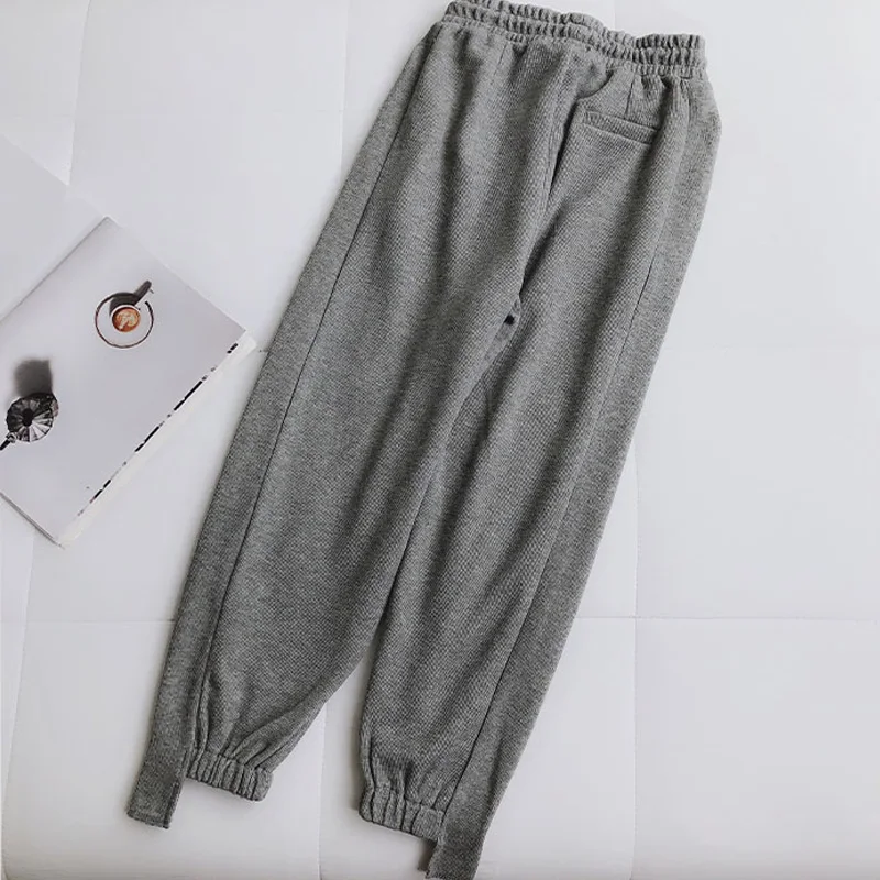 

Spring and autumn women's pants casual solid color loose pants