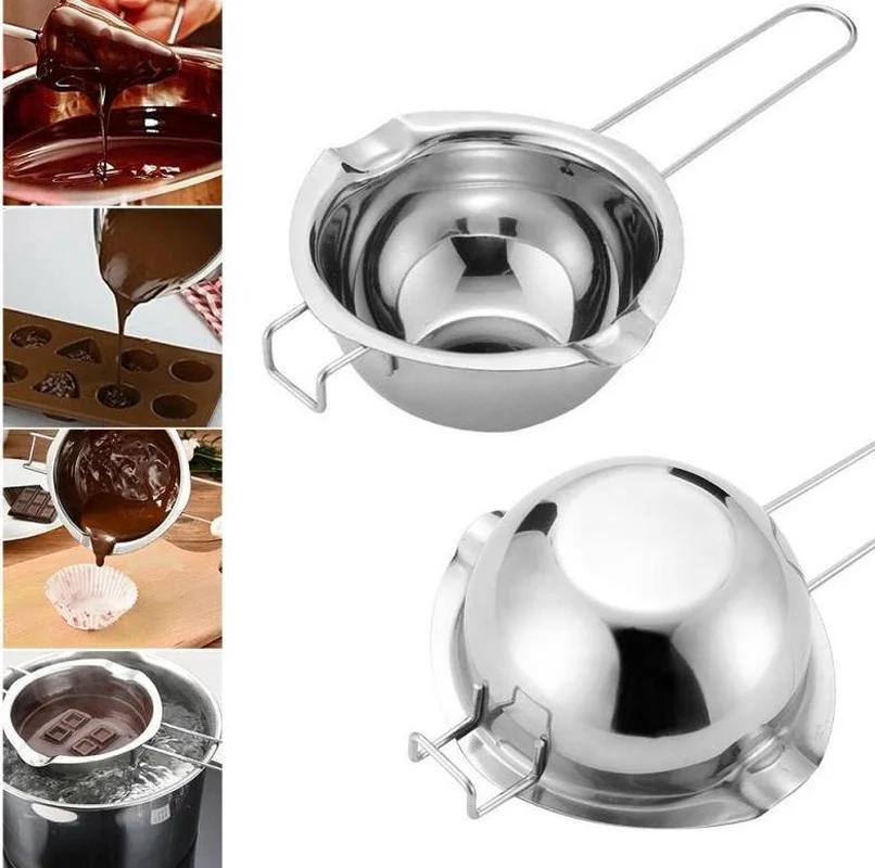 

Stainless Steel Chocolate Butter Melting Pot Water Melting Bowl Baking Tools Cheese Melting Bowl 400ml Cooking Gadgets