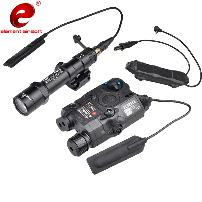 Черный Element Airsoft PEQ 15 тактический флэш-светильник Surefir M600 охотничий Flahs светильник M600C красный лазерный ИК лазерный PEQ15 оружейный пистолет светильник - Цвет: Черный