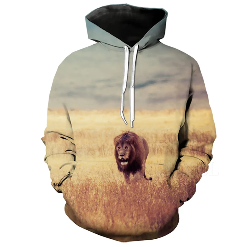 Lion Hoodies 4 Толстовки со львом больших размеров с принтом животных толстовки для мужчин/женщин Повседневный пуловер с капюшоном спортивный костюм куртка топы худи poleron hombre - Цвет: Lion Hoodies 4