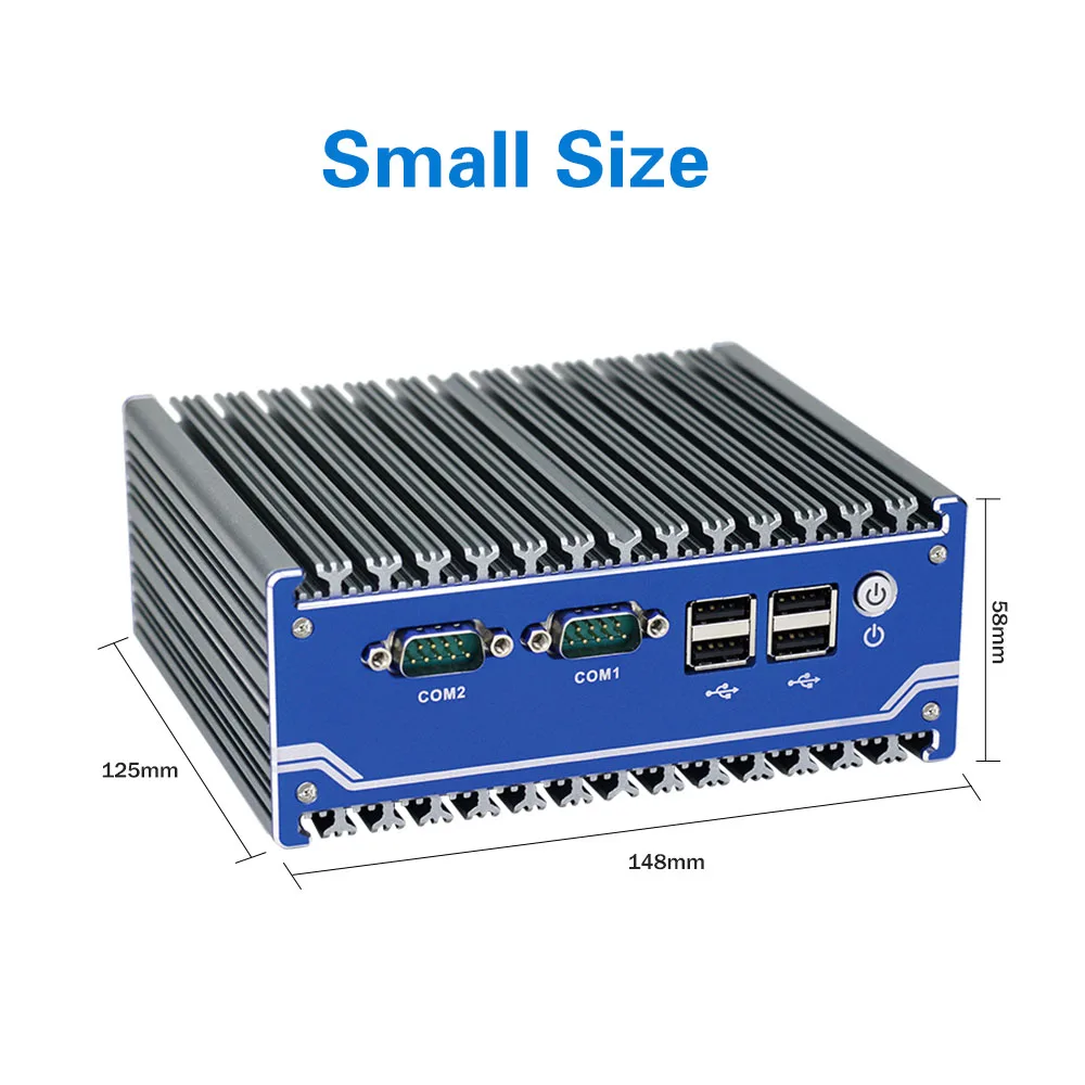 Мини ПК Yanling без вентилятора Intel J1900 4 ядра Гб ОЗУ 1 * GPIO RS232 COM поддержка функции TPM