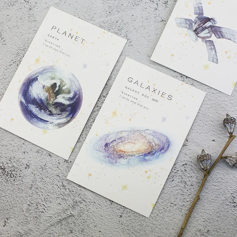 30 шт/350 г белый картон астронавт почтовая карта запас бумажные принадлежности для