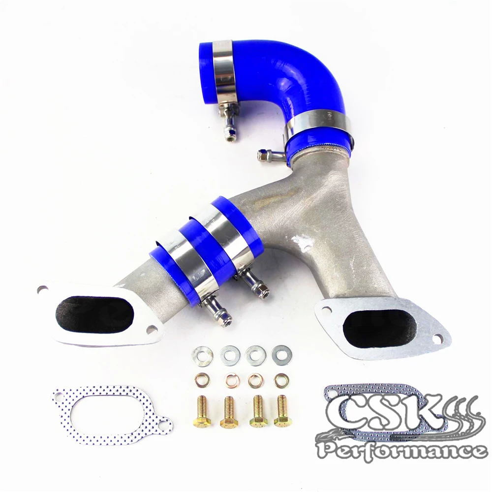 

ALUMINUM TOP MOUNT INTERCOOLER Y-PIPE kit Blue FIT FOR 02-07 SU*BARU IMPREZA WRX/STI GD/GG