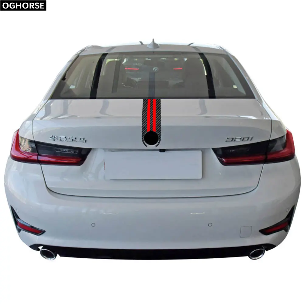 5D Carbon Fiber Vinyl Universal Car Hood Sticker Trunk Lid Stripes M Performance Engine Cover Bonnet Decals for BMW Models | Автомобили и