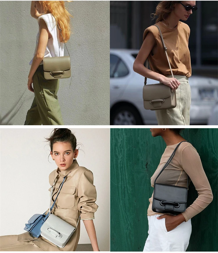 

Women designer flap crossbody messenger bag genuine leather brand design shoulder bag city handbag purse black 2021 summer new