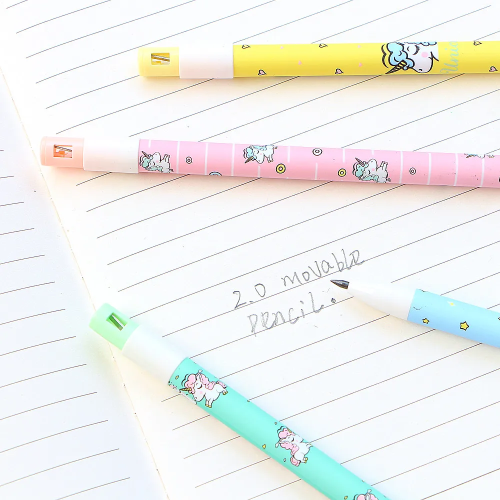 Механический карандаш с единорогом 4 шт./лот 2 0 мм автоматический для учеников