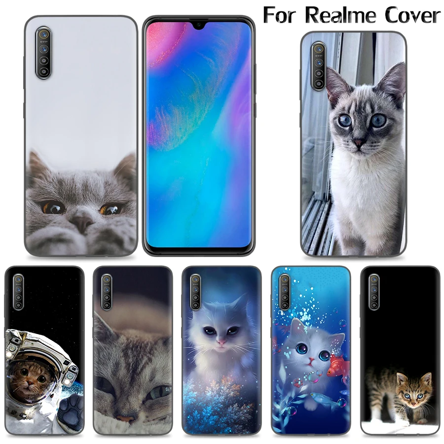 

Pet Cat Shorthair Case For Realme GT X XT X7 X50 Pro Cover Soft For Realme C3 C11 C12 C15 C20 C21 V3 V5 V11 V13 Phone Shell