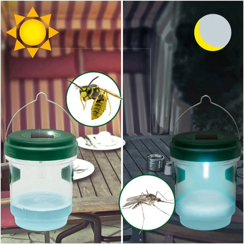 

4Pcs Solar Power Bees Wasp Hornets Solar Wasp Trap Insect Control Outdoor Garden