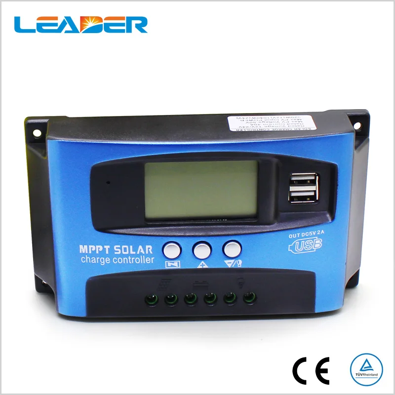 

MPPT Solar Charge Controller Dual USB LCD Auto Solar Cell Panel Charger Regulator MPPT 60A 30A 40A 50A 100A 12V/24V Auto adapt