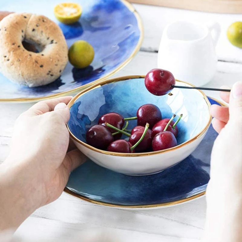 Керамика фарфоровые тарелки Ланч столовая вечерние Ресторан сервировочное