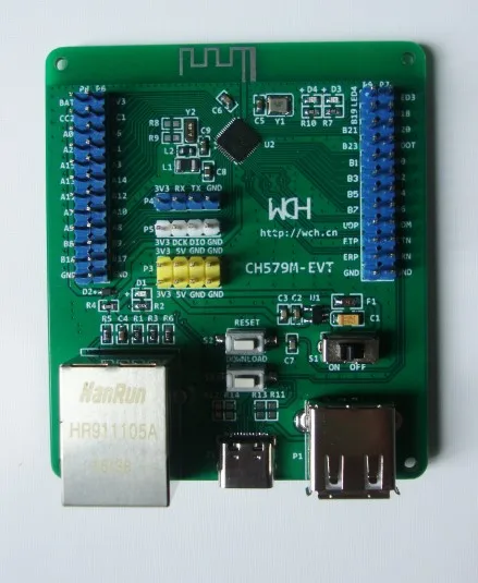 Плата разработки Ch579m CH579 плата оценки Bluetooth Ble4.2 Ethernet USB устройство/хост компьютер|