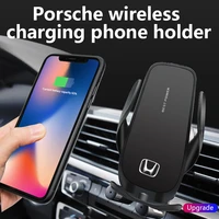 car mobile phone holder air clip fixed car mobile phone holder wireless charging for honda urv ur v accessories 2018 20021