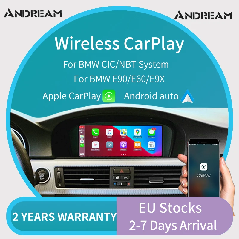 Беспроводной карликовый модуль Andream WiFi AirPlay Android Auto BMW Mini Carplay для E90 E92 F30 F33 F10 F01 F02 CIC