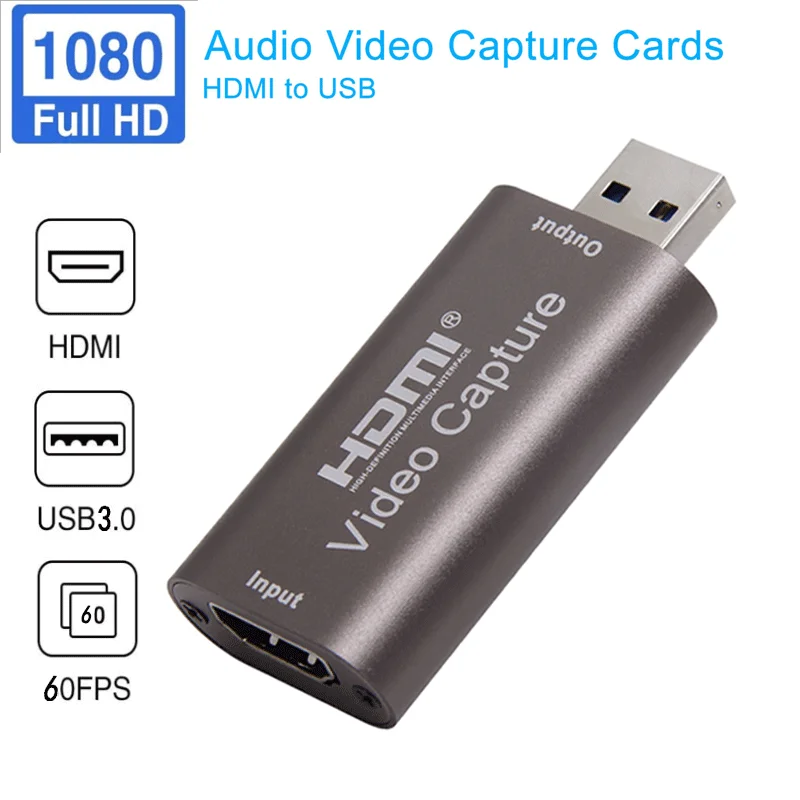 Карта видеозахвата Mini 4K новая карта для записи видео 1080P 60fps HDMI на USB подходит PS4