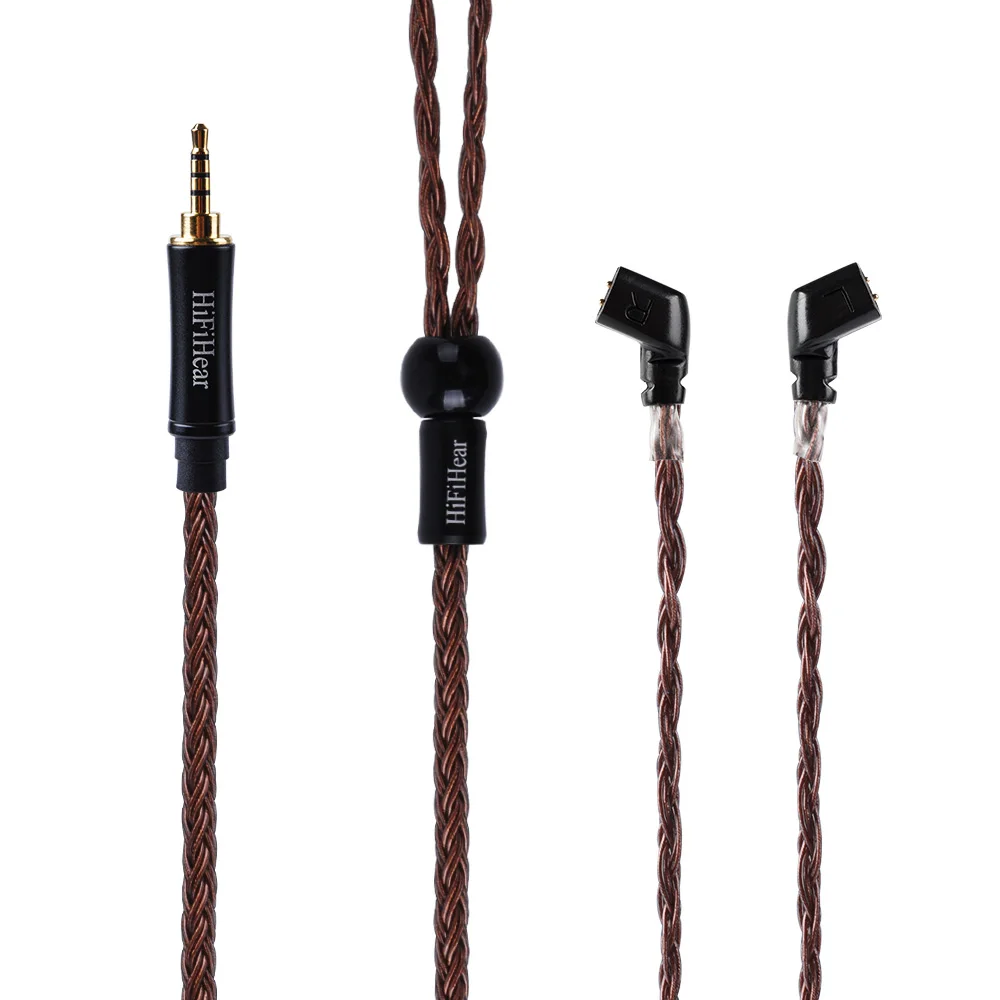 QDC 2.5 HiFiHear 16 Core посеребренный кабель 2,5/3,5/4,4 мм балансный кабель с MMCX/2pin разъем для ZS10 ZS6 AS10 V90 BL0N BL-03 - Цвет: QDC 2.5