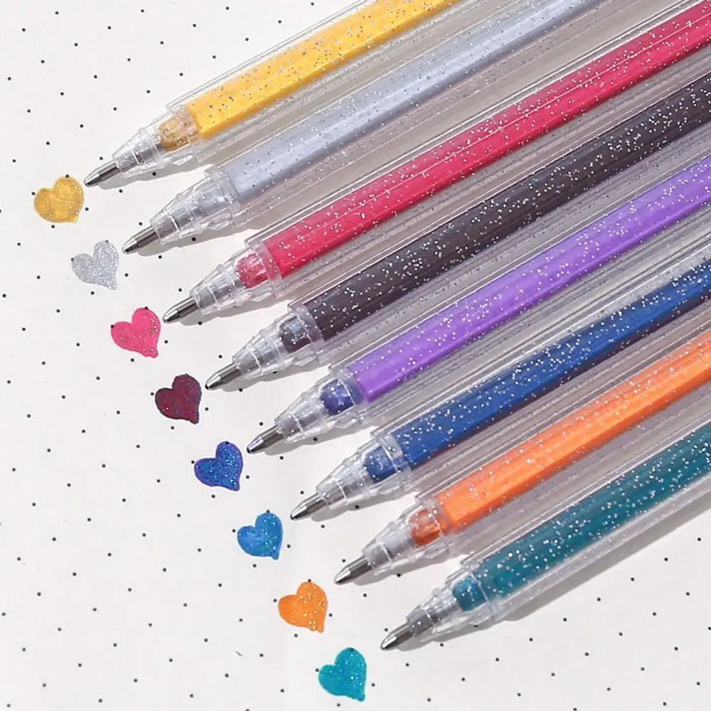 8Pcs Color Pen Gel Pen Color Pen Shiny Highlighter for Adult Crafting Doodling Drawing Student flashing Cute Highlighter