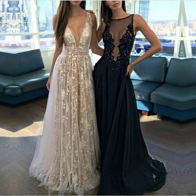 NBS062 Bling красивое ТРАПЕЦИЕВИДНОЕ кружевное вечернее платье очаровательное сексуальное платье с открытой спиной, детское платье с блестками, платье с v-образным вырезом для шеи Плиссированное вечернее платье для праздничные на заказ