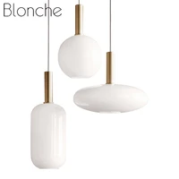 blonche modern pendant lamp glass e27 hanging lights for home living room bedroom kitchen decor lighting nordic e27 fixtures