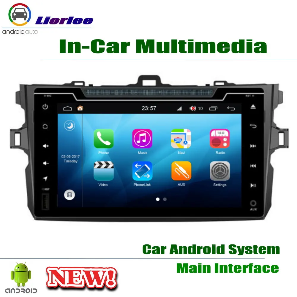 Автомобильный плеер для Toyota Corolla (E140) Sedan 2006-2013 GPS-навигация Android 8 Core A53 процессор