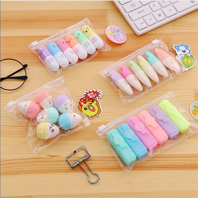 6 шт./лот мини маркер ярких цветов креативный дизайнерский для рисования