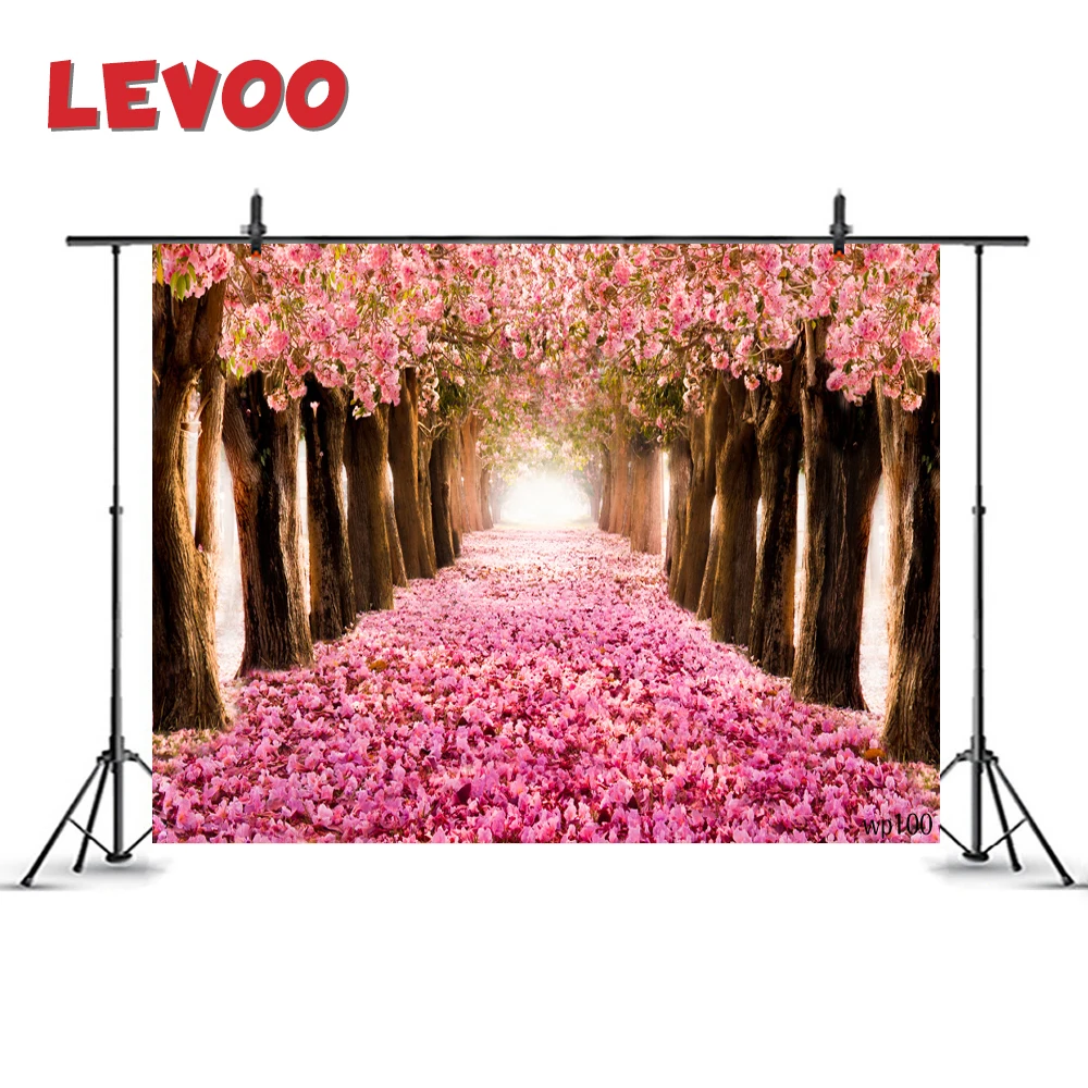 

Фон для фотосъемки LEVOO, романтический туннель, розовые цветы, цветущие деревья, фотографический фон, реквизит для фотостудии, Фотофон