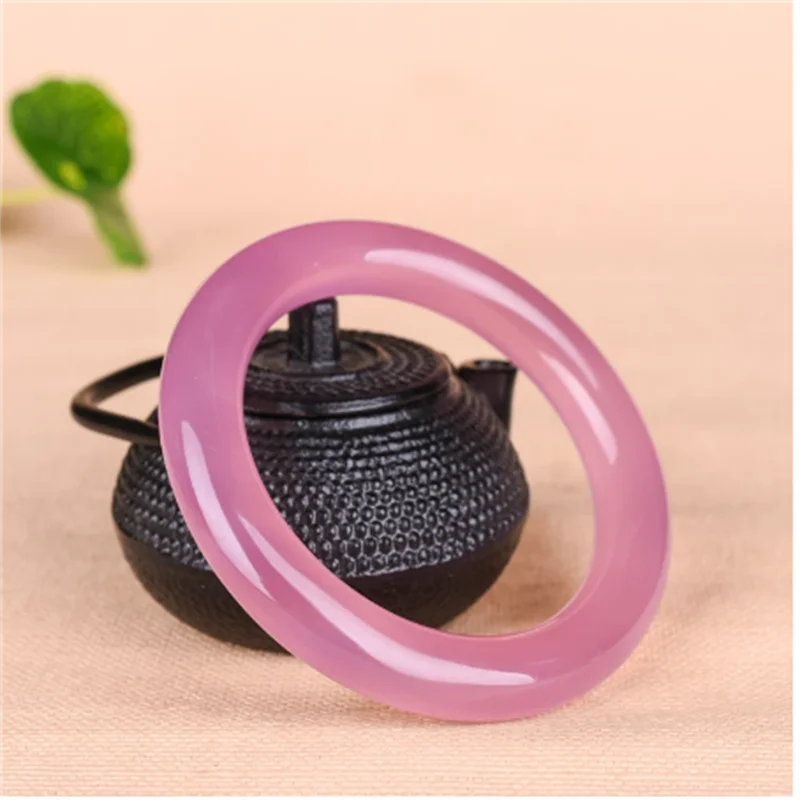 

Natural High Quality Pink Original Ecological Pattern Handcarved Jadeite Jade Bangle Bracelets Jewelry Accessories