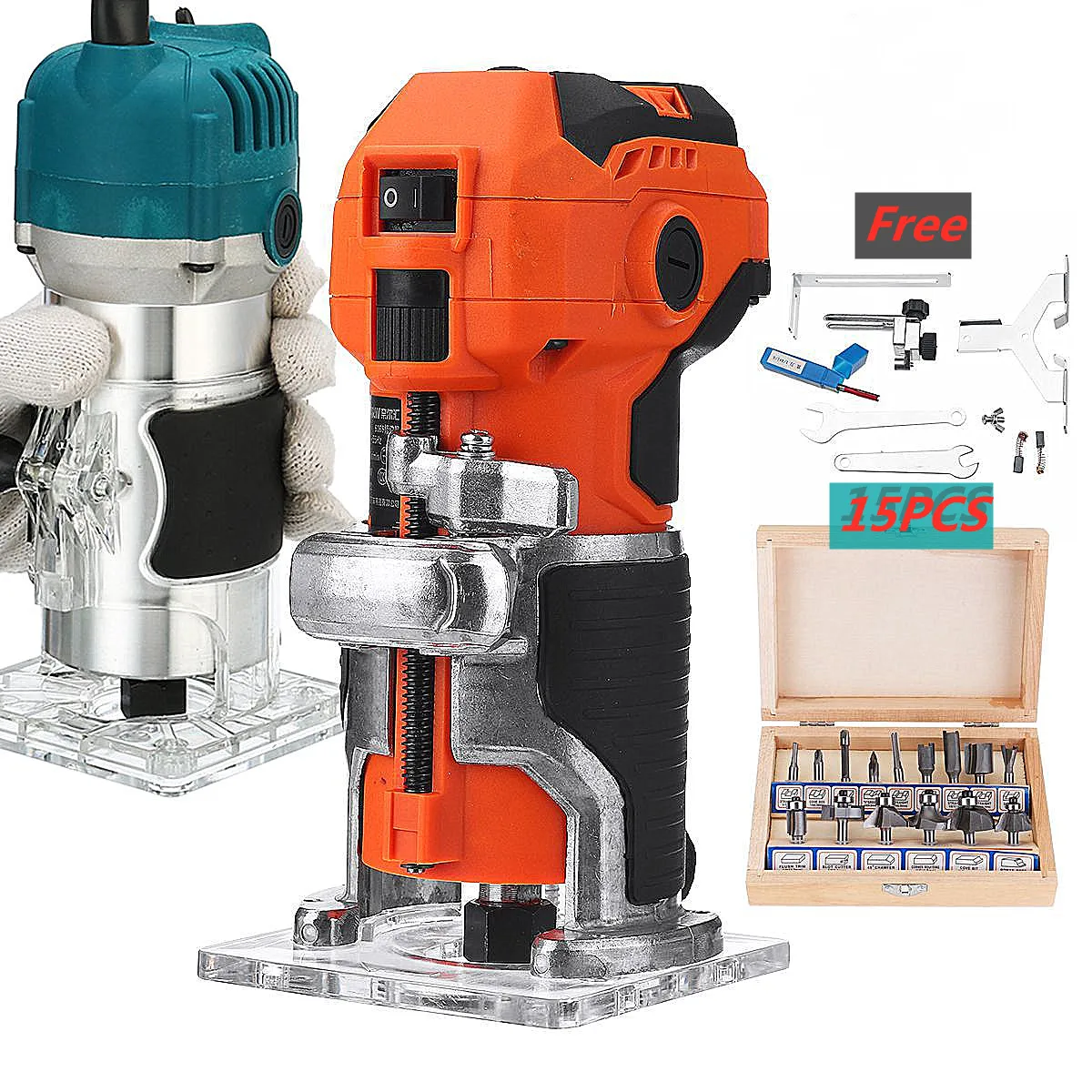 

Электрический триммер, максимальная мощность 110 Вт, 220 В/1500 В, для ламината по дереву, 6,35 мм