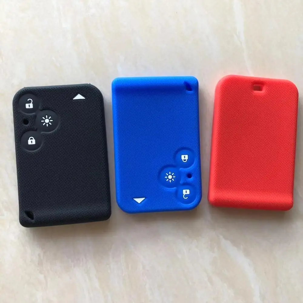 Key FOB Case Accessory Holder For Renault ESPACE Laguna 3 Button Card Remote Silicone Rubber KeyCard Protective Cover | Автомобили и