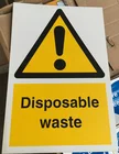 Предупреждение ительный знак-одноразовые отходы-30x2 0 см, безопасный знак Оловянная металлическая табличка 8x12 дюймов