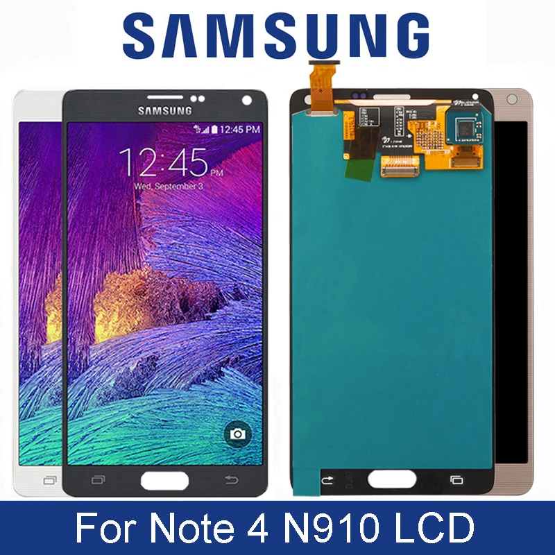 Оригинальный 5 7 ''SUPER AMOLED ЖК дисплей для Samsung Galaxy Note 4 N910 N910A N910F с сенсорным