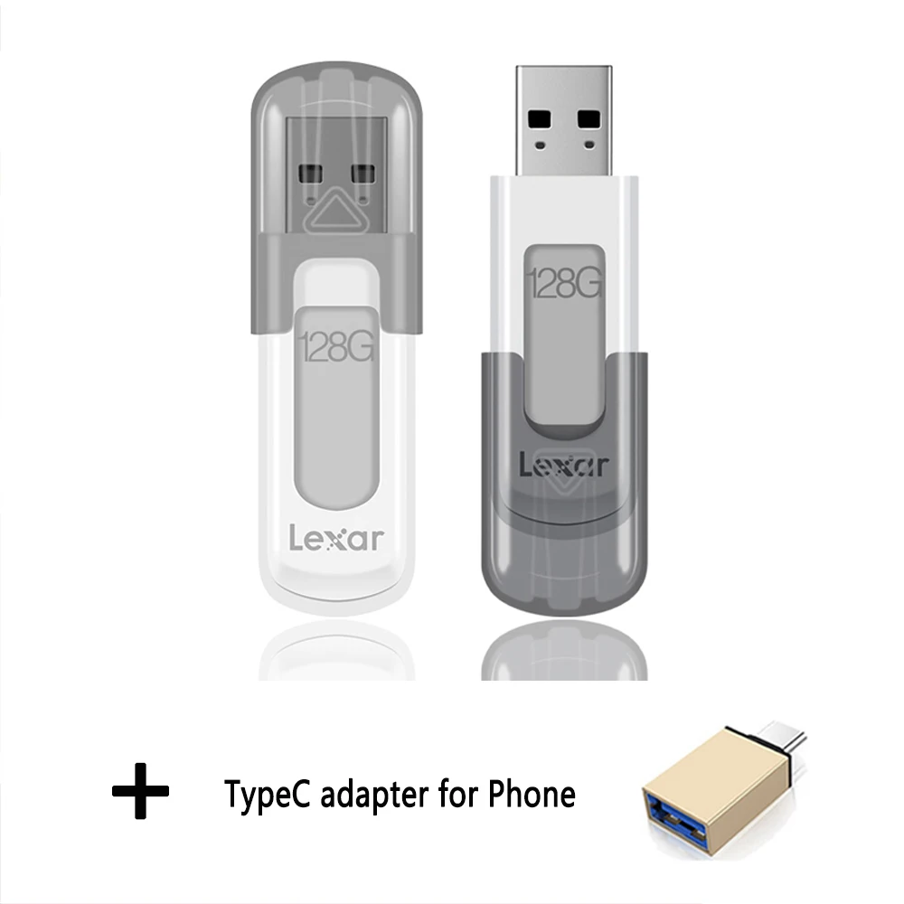 V100-B Lexar JumpDrive V100 флеш-накопитель usb 3,0 128 gb флеш-накопитель 128GB memoria cle chiavetta usb Memory stick pendrive - Цвет: V100-B