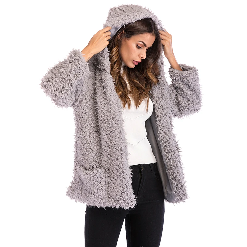 Повседневное осенне зимнее пальто для женщин с длинным рукавом и карманом