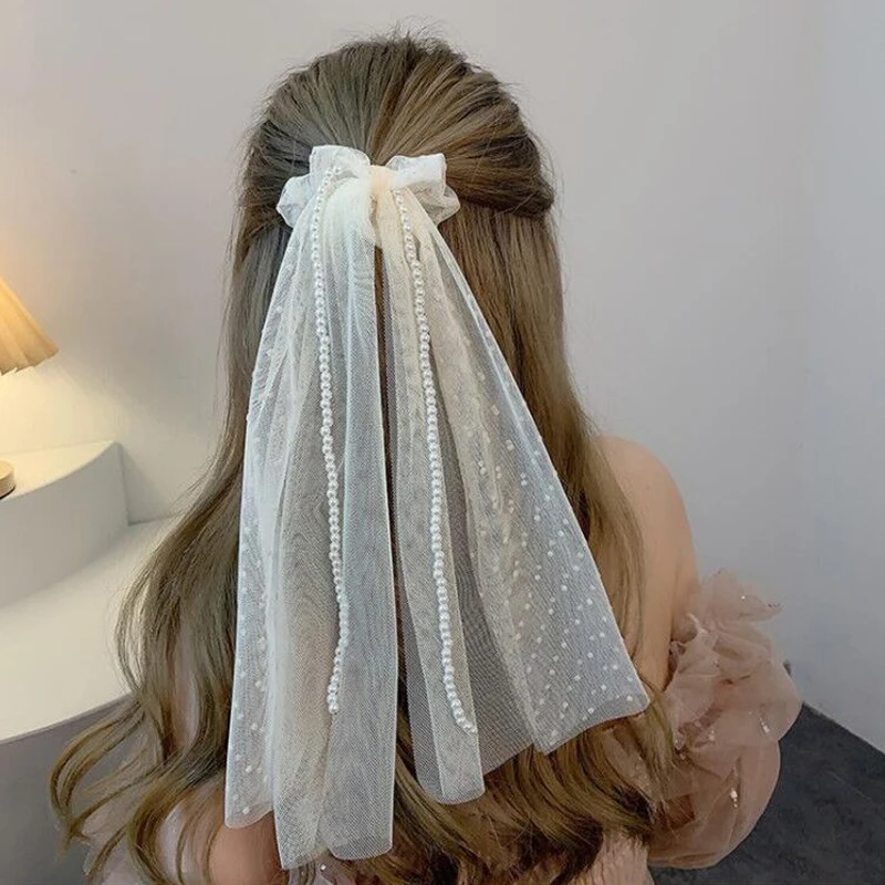 

Fasihon Dot Ribbon Hair Scrunchies For Women Hair Ring Female Ponytail Polyester Fabric Ribbon Hair Ties Korean Hair Accessories