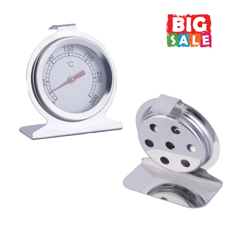 

300°C Stainless Steel Oven Thermometer Mini Dial Stand Up Temperature Gauge Gage Food Meat Kitchen Tools Oven Cooker Hygrometer