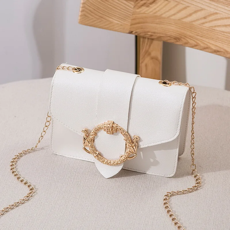 

New Female Woman Crossbody Bags Small Lock Shoulder Bags Chain Designer Flap Purse PU Leather Fashion Girls Solid Messenger Bags