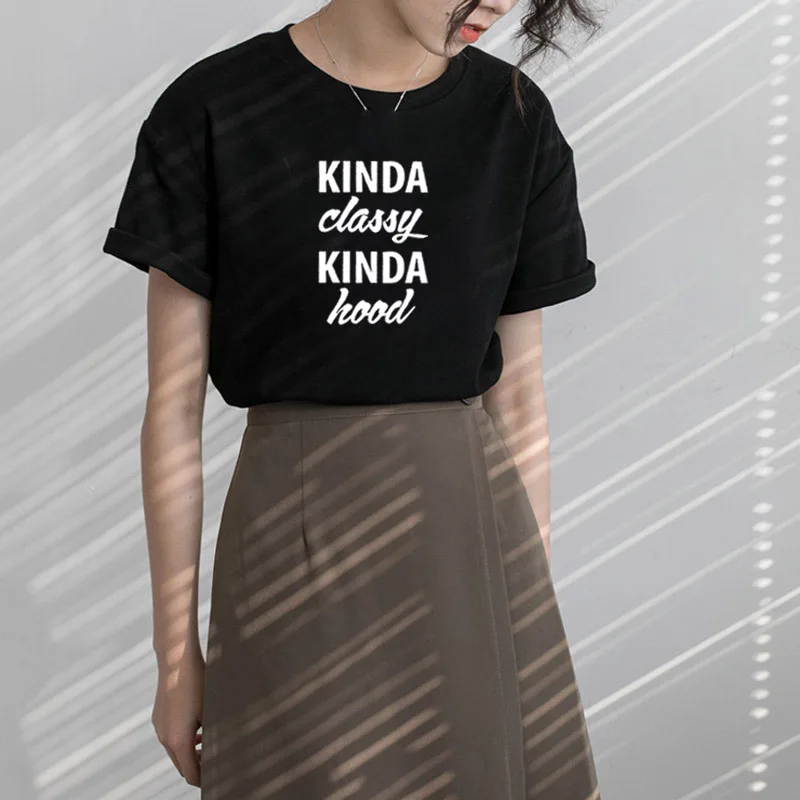 Стильная футболка с капюшоном, Женская хлопковая свободная футболка черного и белого цвета с длинным рукавом