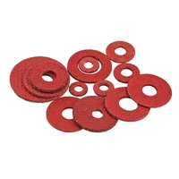 100pcs insulating flat washer red steel paper meson gasket insulation plain spacer m2 m2 5 m3 m4 m5 m6 m8