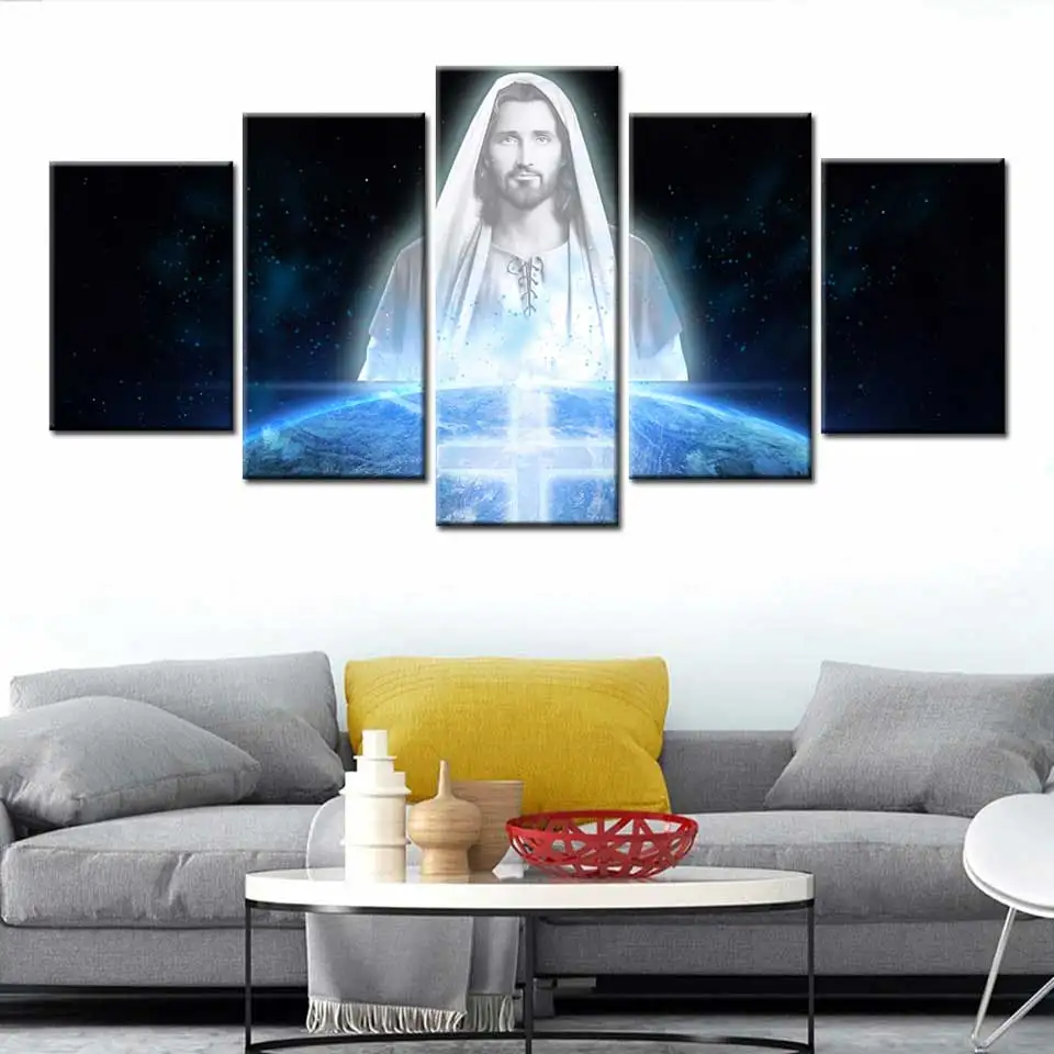 Настенная Картина на холсте плакат с изображением Иисуса современные картины в