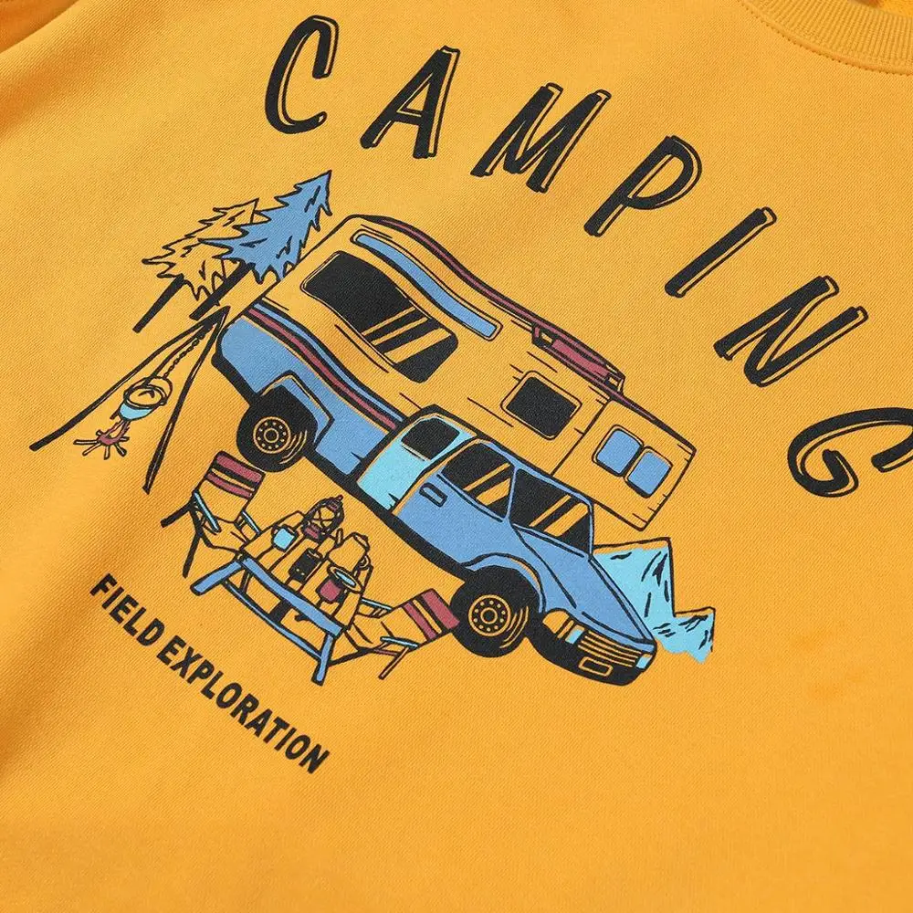 Мужская толстовка с принтом SIMWOOD Повседневная Толстовка надписью и круглым