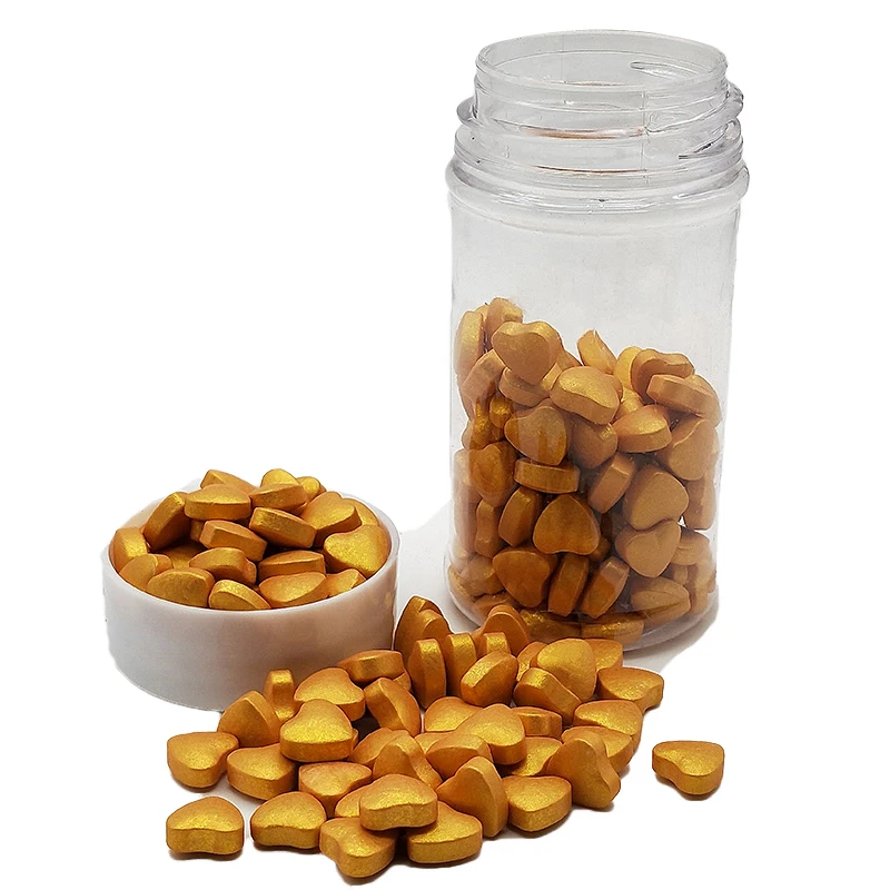 Съедобный жемчуг в форме сердца meiбум десерт для кекса Золотой шарик конфет