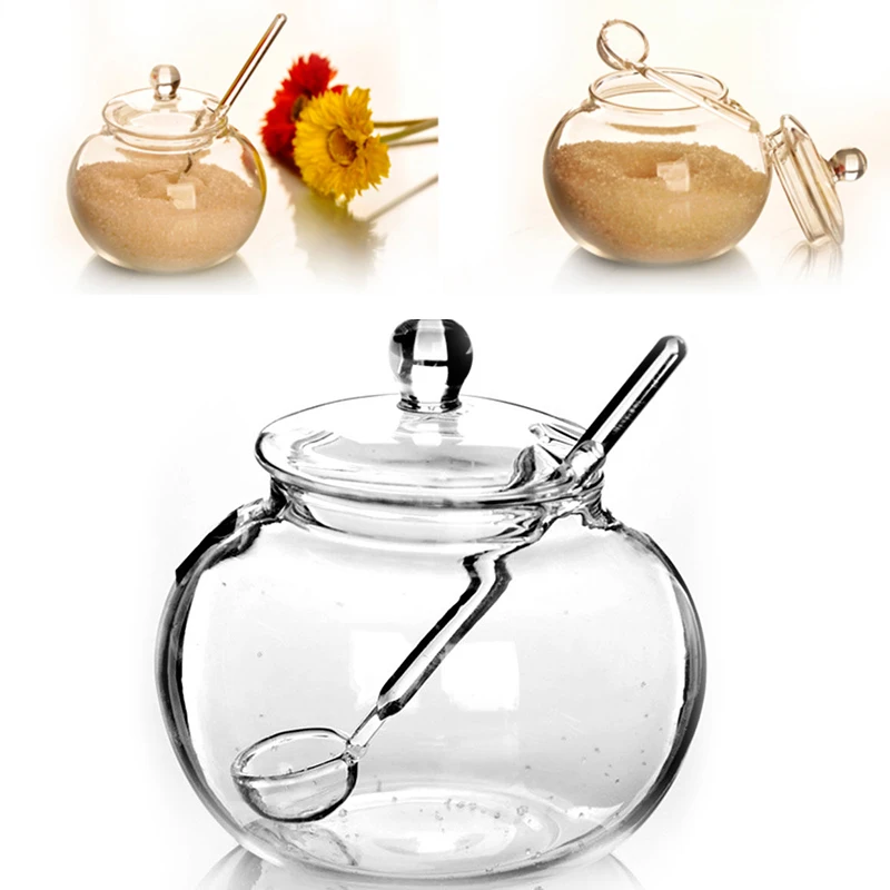 

250ml Glass Balls cuencos de vidrio Bormioli Rocco crystal Glass Jars Glasses Fido Jar Sugar Bowl Candy Home Kitchen Crystal