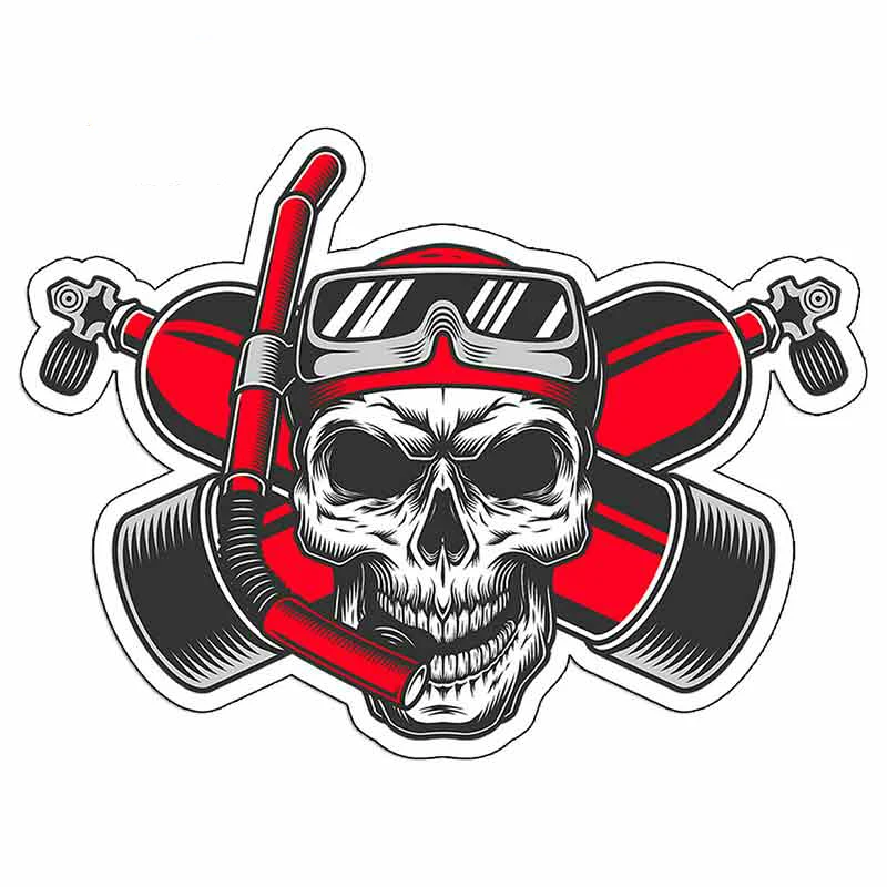 

Car Sticker Skull Diver Cartoon Car Sticker Bumper Trunk Car Sticker Vinyl Car Decoration Accessory Decal,ZWW0507,13cm*9.6cm