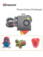 zonestar 3d printer update three extruder optional 3 in 1 out 3 in 2 out 3 in 3 out 24v hotend mix color 3d printhead