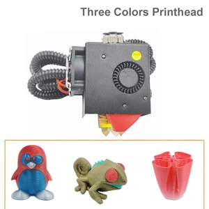 zonestar 3d printer update three extruder optional 3 in 1 out 3 in 2 out 3 in 3 out 24v hotend mix color 3d printhead free global shipping